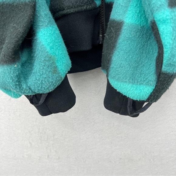 VTG 90's Columbia Bugaboo Teal Plaid Fleece Liner Jacket Size Small/Medium - Picture 3 of 6
